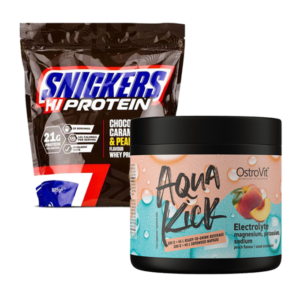 OstroVit + Mars | Aqua Kick Electrolyte + Snickers Hi Protein | elektrolitų ir baltymų rinkinys